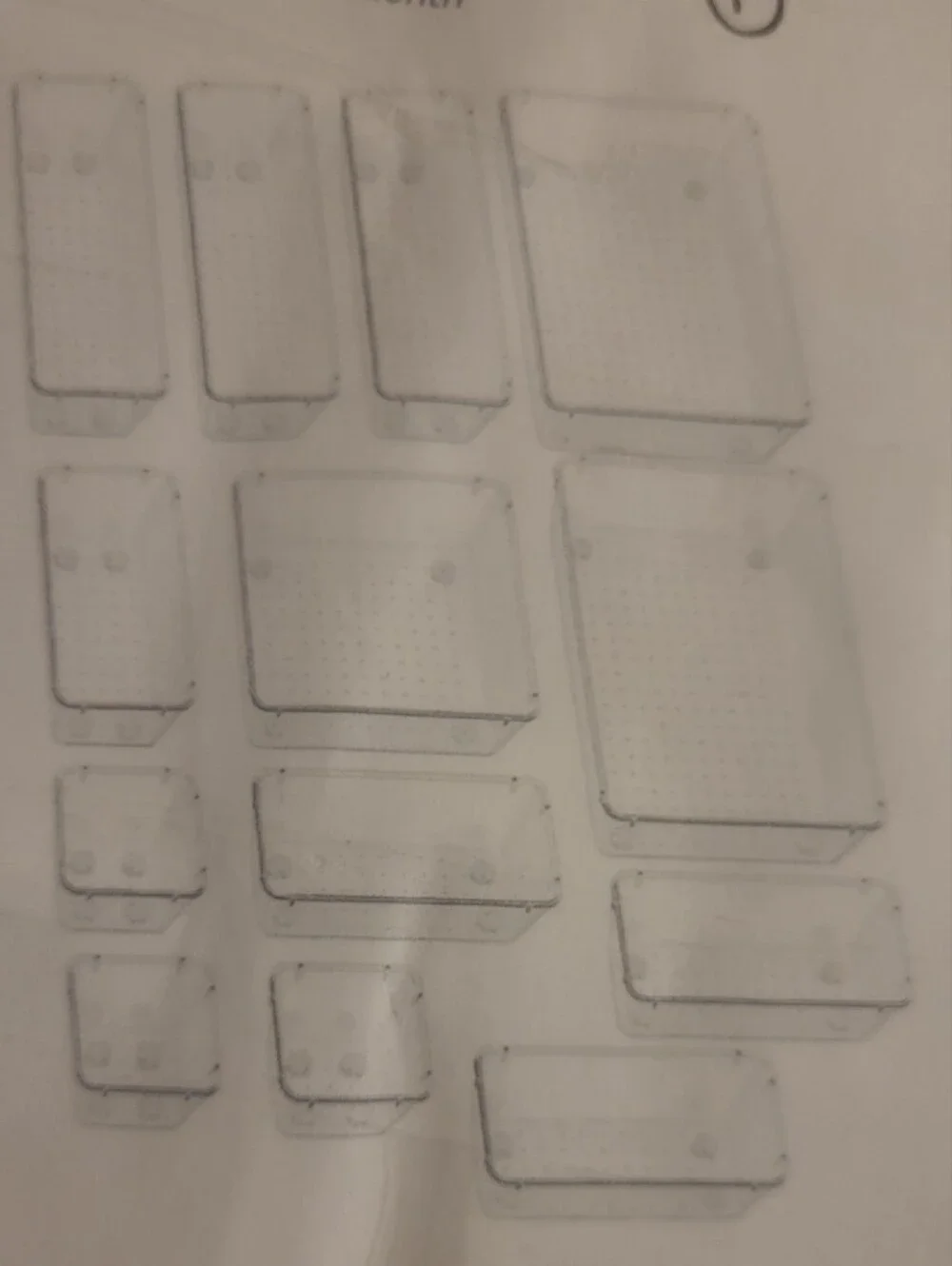 Clear Plastic Drawer Organizer Trays - Transparent (Set)